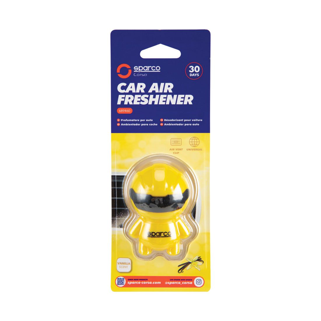 Sparco Mr. Pilot Air Freshener Vent - Vanilla, , scanz_hi-res