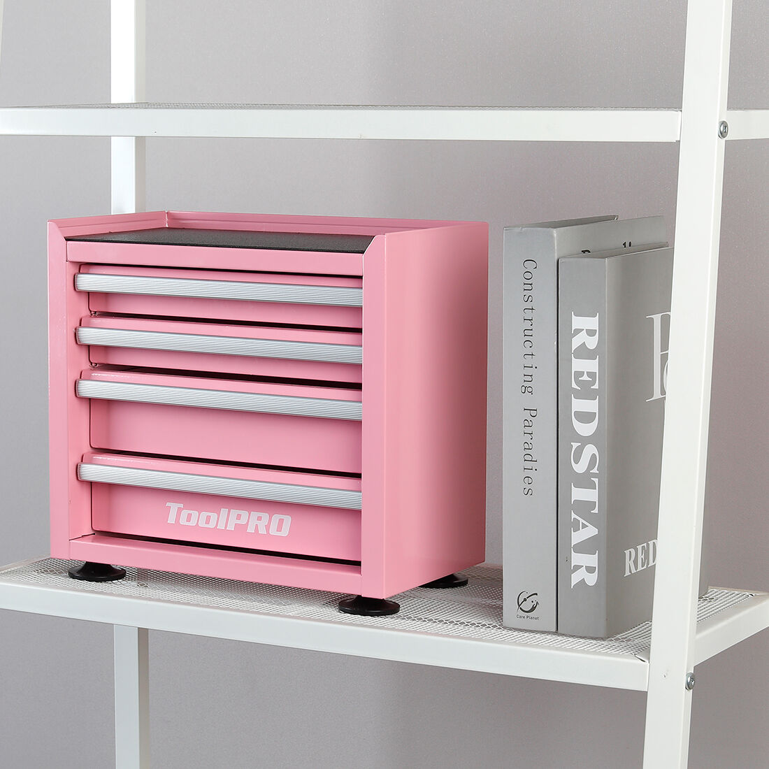 ToolPRO Mini Tool Cabinet 4 Drawer Pink, , scanz_hi-res