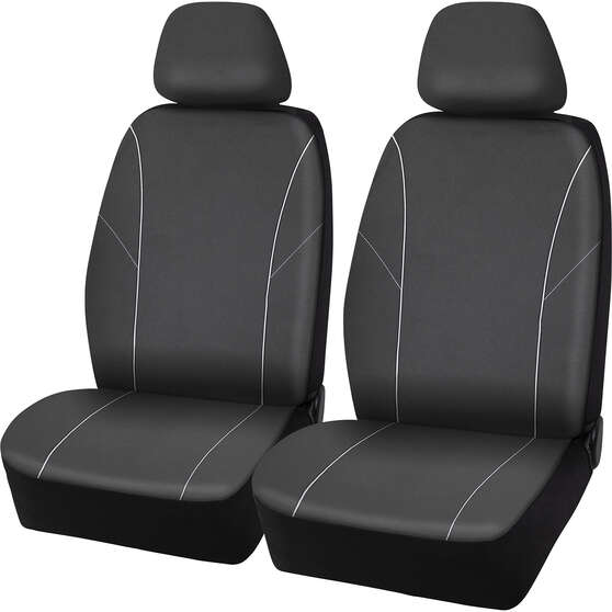 SCA Essential Polyester Seat Covers Black, Adjustable Headrests, Size 30, Front, Airbag Compatible, , scanz_hi-res