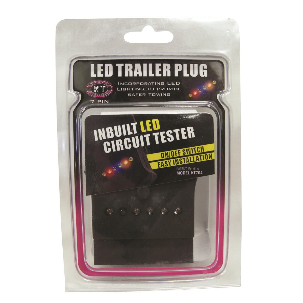KT Cable Trailer Plug 7 Pin Flat LED, , scanz_hi-res