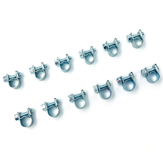 Calibre Hose Clamps - Zinc Plated, 12 Pieces, 7-9mm & 8-10mm, , scanz_hi-res