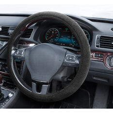 SCA Steering Wheel Cover - Terry Towelling, Black, 380mm diameter, , scanz_hi-res