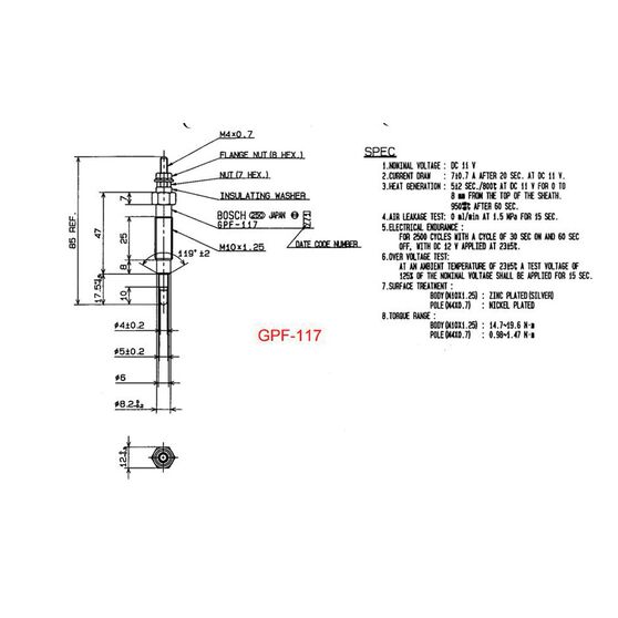 Bosch Glow Plug GPF-117, , scanz_hi-res