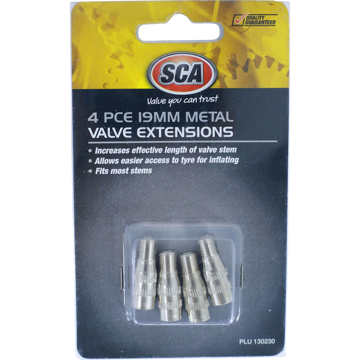 SCA Valve Extensions - Metal, 19mm, 4 Piece, , scanz_hi-res