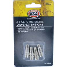 SCA Valve Extensions - Metal, 19mm, 4 Piece, , scanz_hi-res