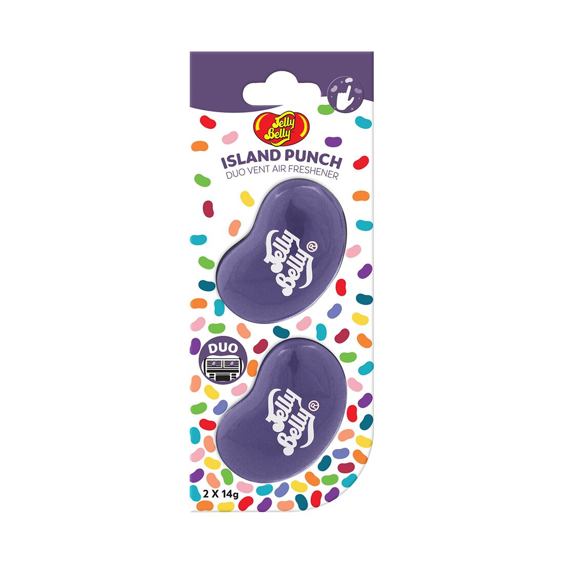Jelly Belly Duo Car Air Freshener Vent Clips - Island Punch 2 Pack, , scanz_hi-res