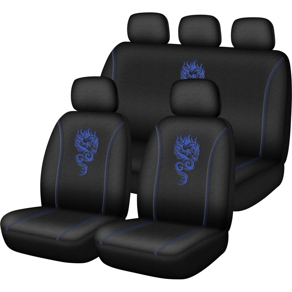 Sca Dragon Seat Cover Pack Blue Adjustable Headrests Size 30 And 06h Airbag Compatible Supercheap Auto New Zealand