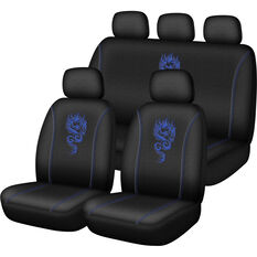 SCA Dragon Seat Cover Pack - Blue Adjustable Headrests Size 30 and 06H Airbag Compatible, , scanz_hi-res