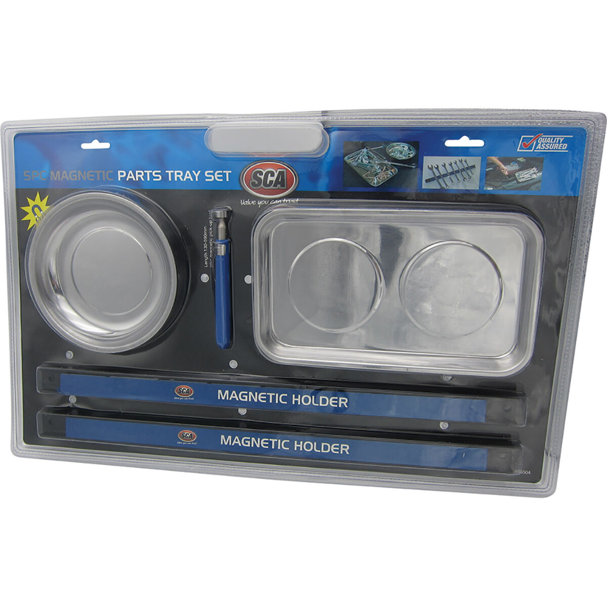 SCA Magnetic Parts Tray & Tool Set, 5 Piece, , scanz_hi-res