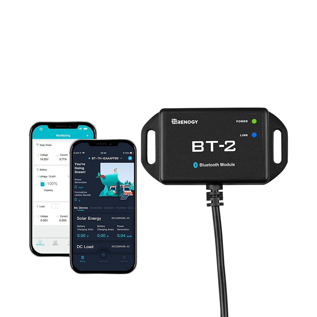 Renogy BT-2 Bluetooth Module for Rover Solar Charge Controllers, , scanz_hi-res