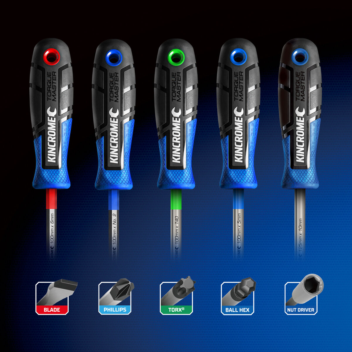 Kincrome Torquemaster Screwdriver Set 13 Piece, , scanz_hi-res