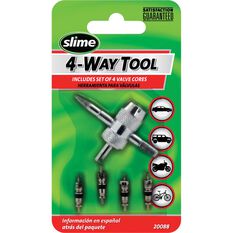 Slime 4-Way Valve Tool with Cores - 5 Piece, , scanz_hi-res