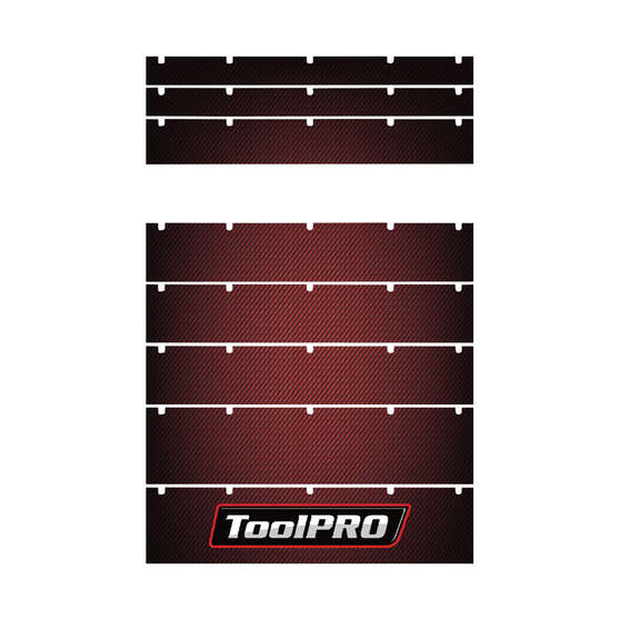 ToolPRO Tool Cabinet Magnetic Fascia Set - Red Carbon Fibre, Suits 26" Chest & 27" Cabinet, , scanz_hi-res
