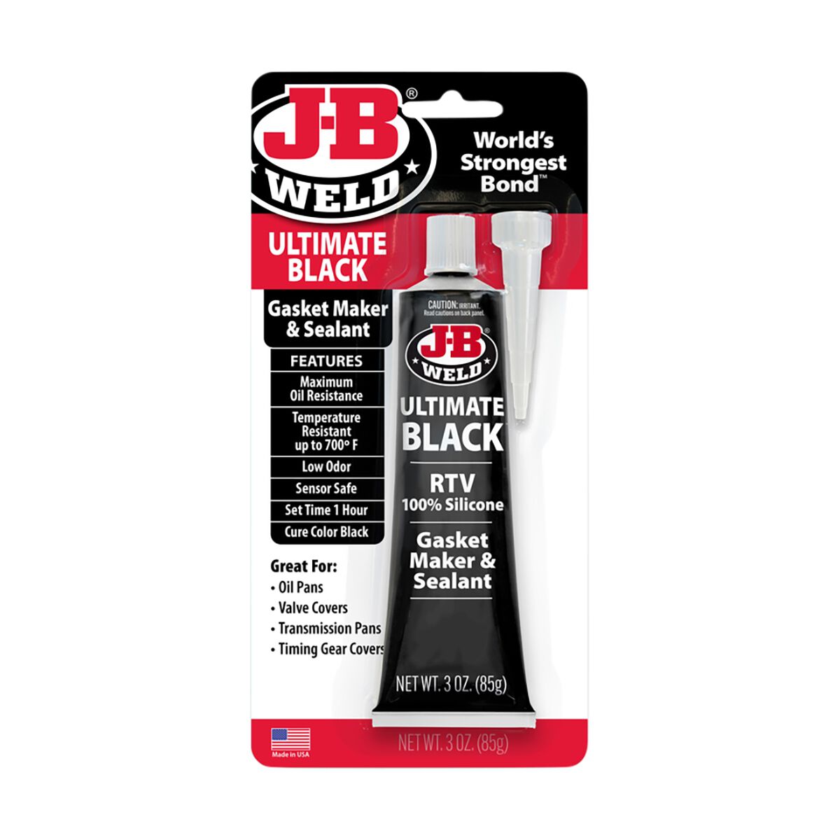 JB Weld Ultimate Black RTV Gasket Maker and Sealant 85g, , scanz_hi-res