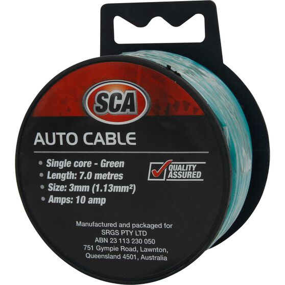 SCA Auto Cable - 10 AMP, 3mm, 7m, Green, , scanz_hi-res
