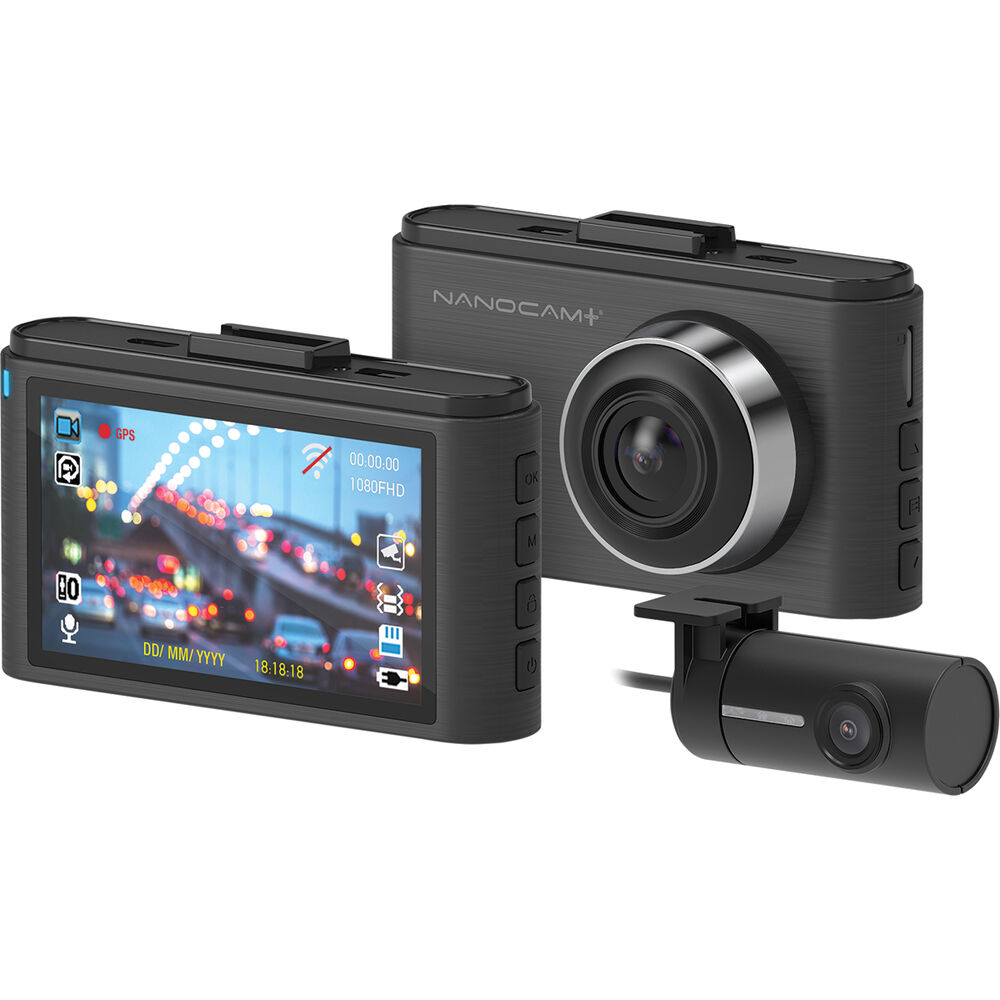 Nanocam+ 1080P FHD Front and Rear Dash Cam WiFi & Super Capacitor NCP