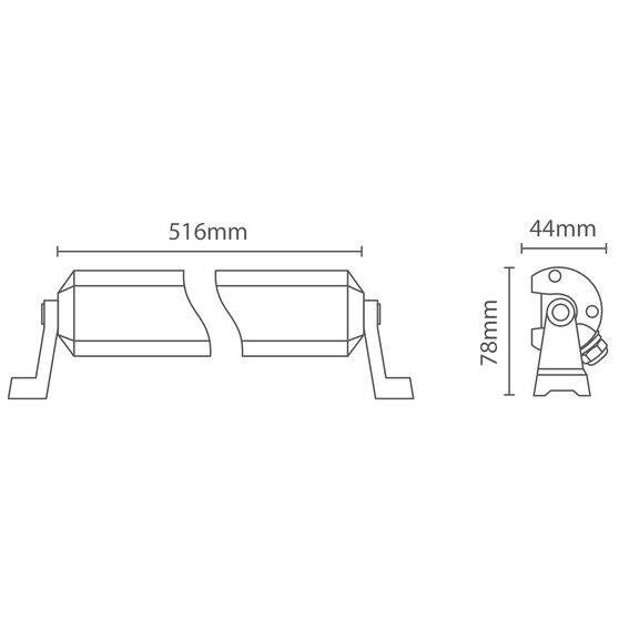 Enduralight LED Driving Light Kit w/ harness 20" 54W Supercheap