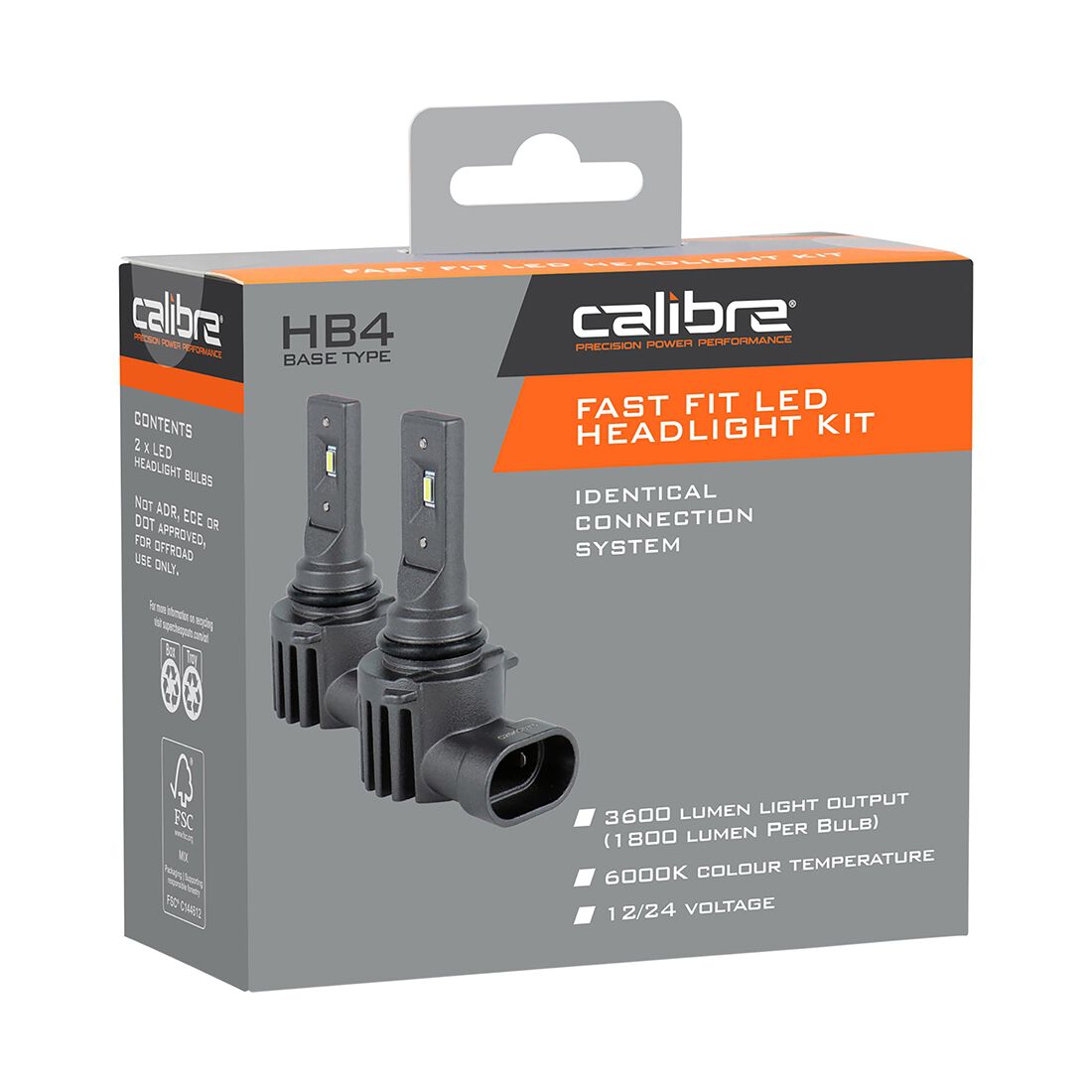Calibre Fast Fit LED Headlight Conversion Kit - HB4 12/24V, , scanz_hi-res