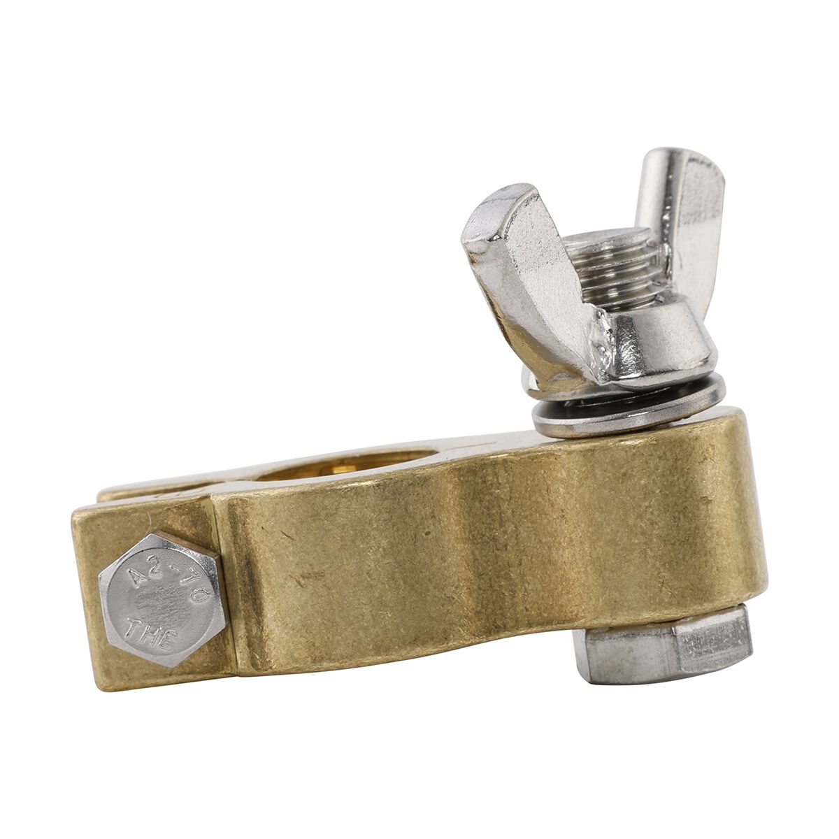 Century Battery Terminal Forged Brass Wingnut Negative, , scanz_hi-res