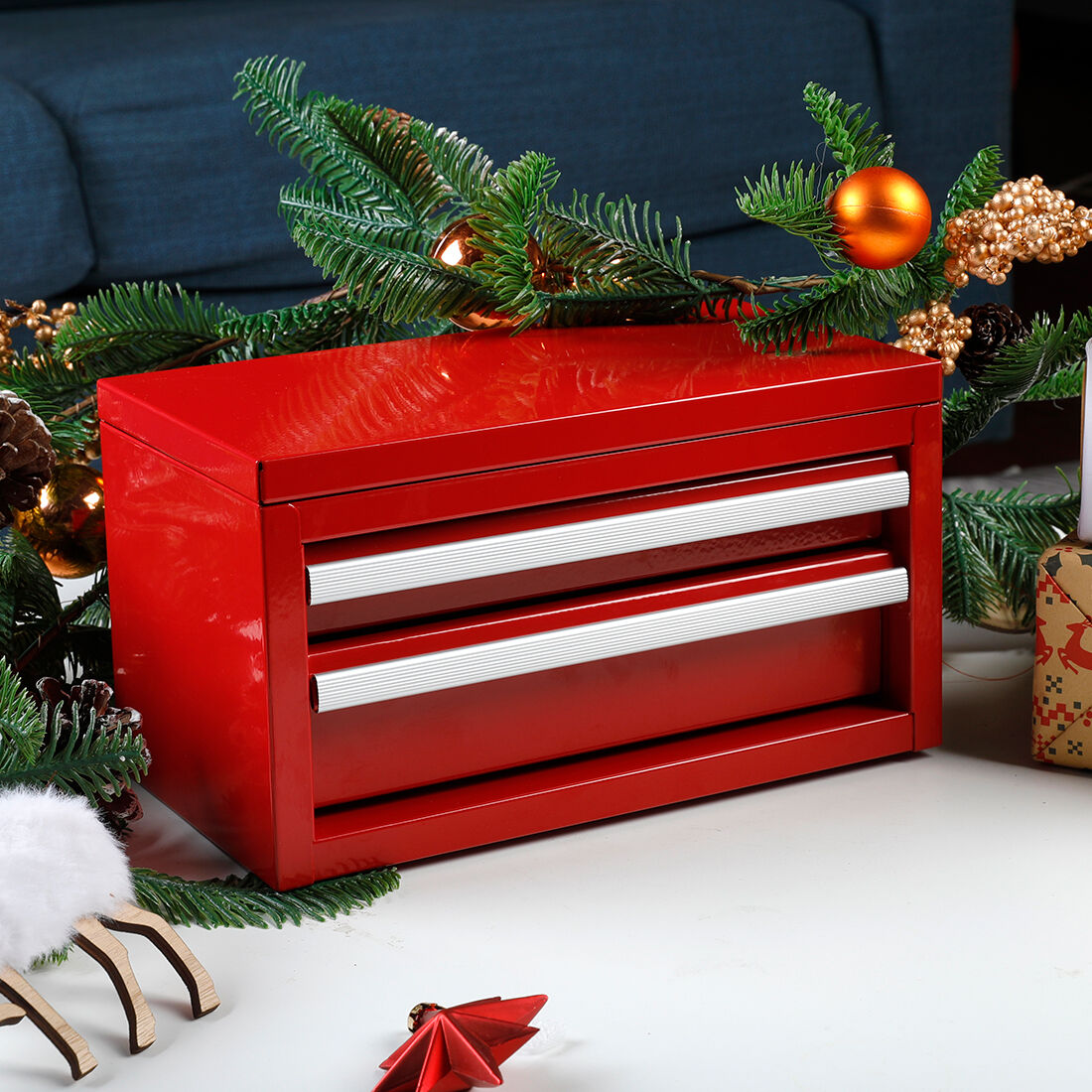 ToolPRO Mini Tool Chest 2 Drawer Red, , scanz_hi-res