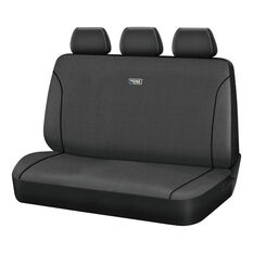 Ridge Ryder Canvas Seat Cover Charcoal/Black Piping Adjustable Headrests Rear Seat 06H, , scanz_hi-res
