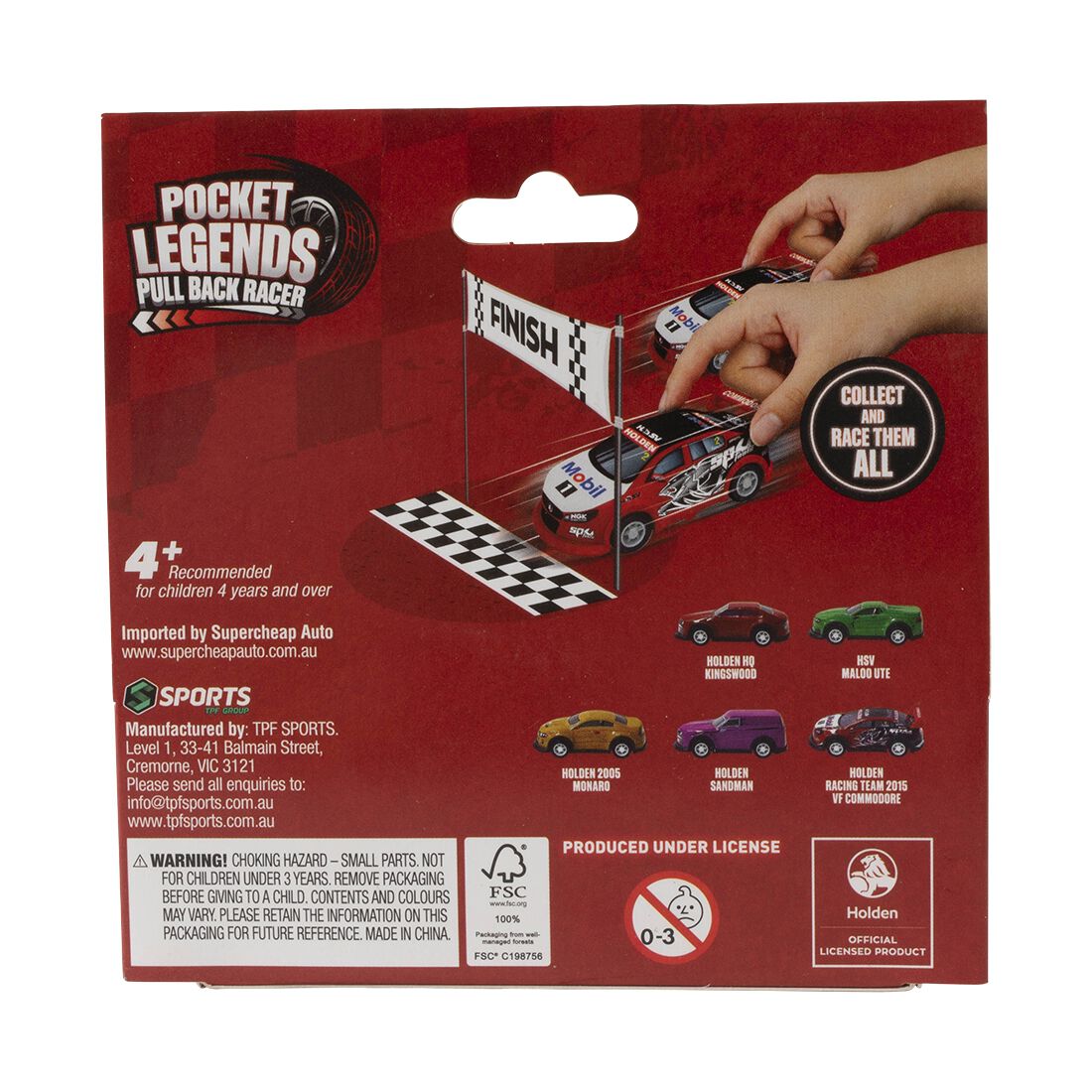 Pocket Legends Pull Back Racer - HQ Kingswood, , scanz_hi-res