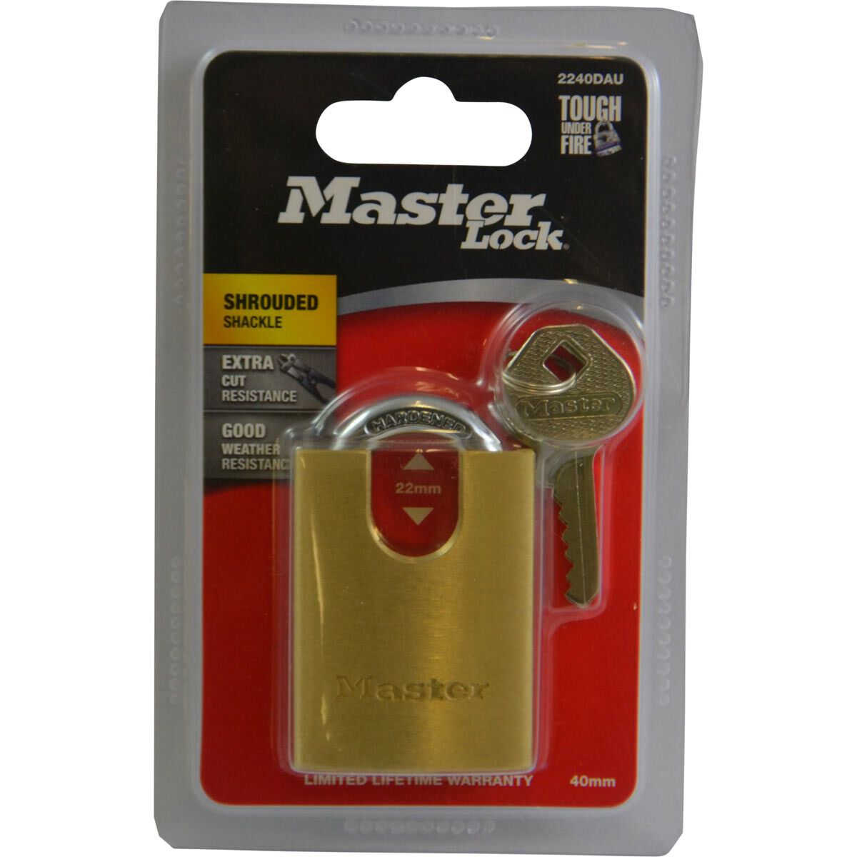 Master Lock Padlock - Shrouded Brass, 40mm, , scanz_hi-res