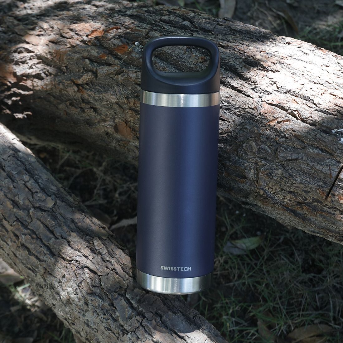 Swiss Tech Drink Bottle - 18oz/532ml, Charcoal, , scanz_hi-res