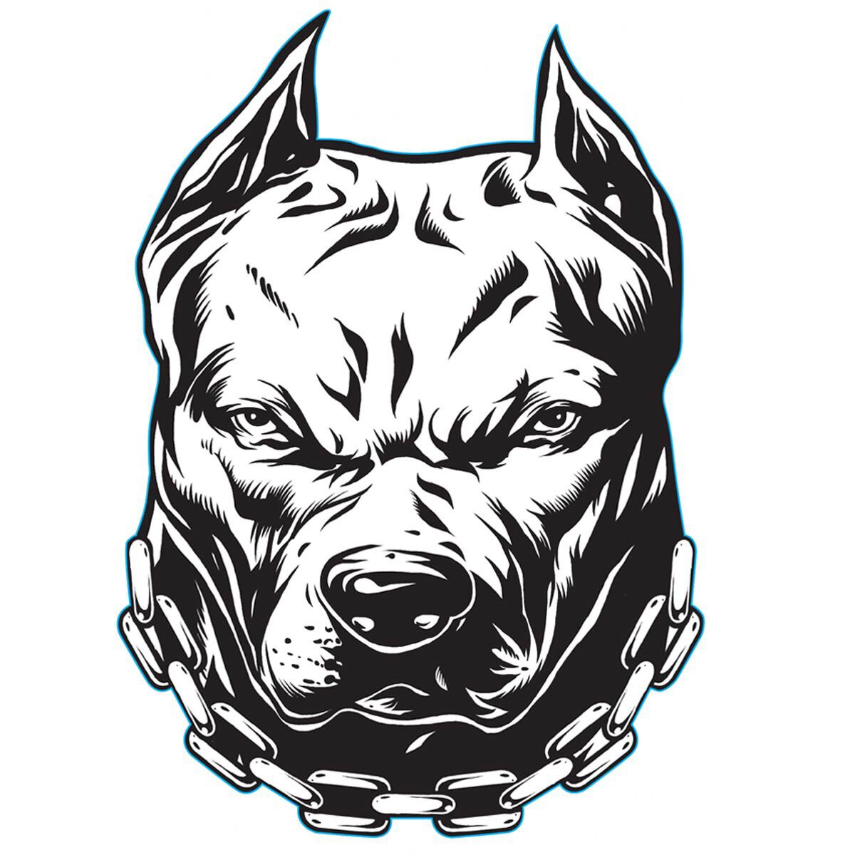 Sticker Pitbull - Back Off , Vinyl, , scanz_hi-res