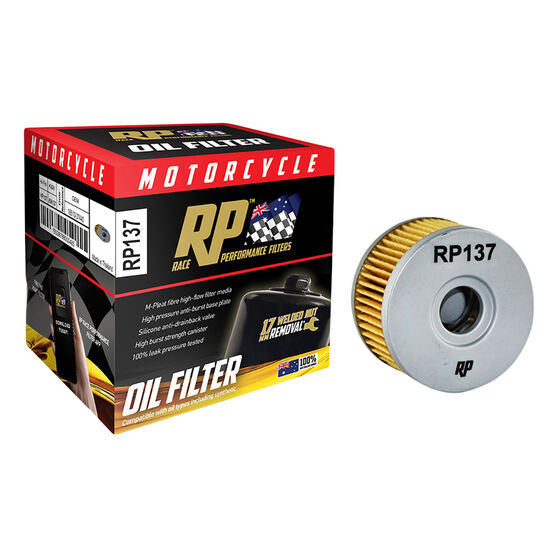 Race Performance Motorcycle Oil Filter RP137, , scanz_hi-res