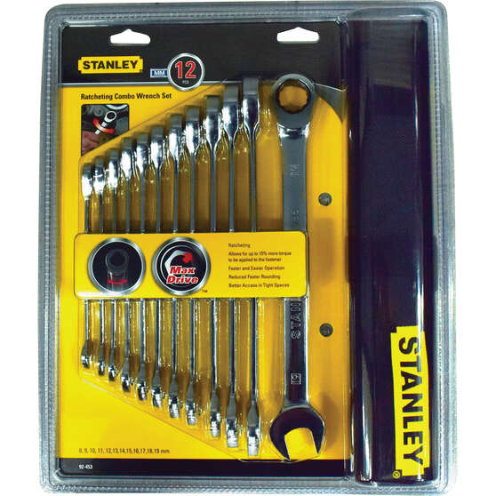 Stanley Ratchet Spanner Set Metric 12 Piece, , scanz_hi-res