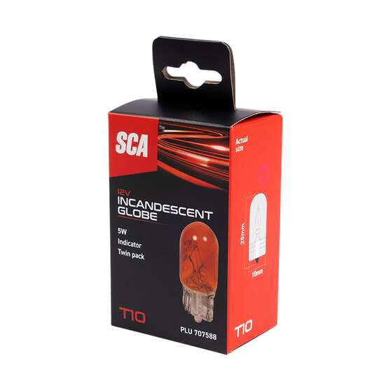 SCA Incandescent Globe - T10 12V 5W - 2 Pack, , scanz_hi-res