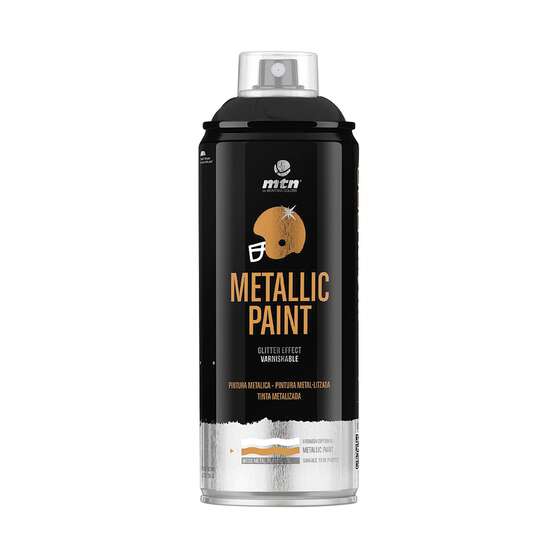 MTN Pro Metallic Black Spray Paint 400mL, , scanz_hi-res