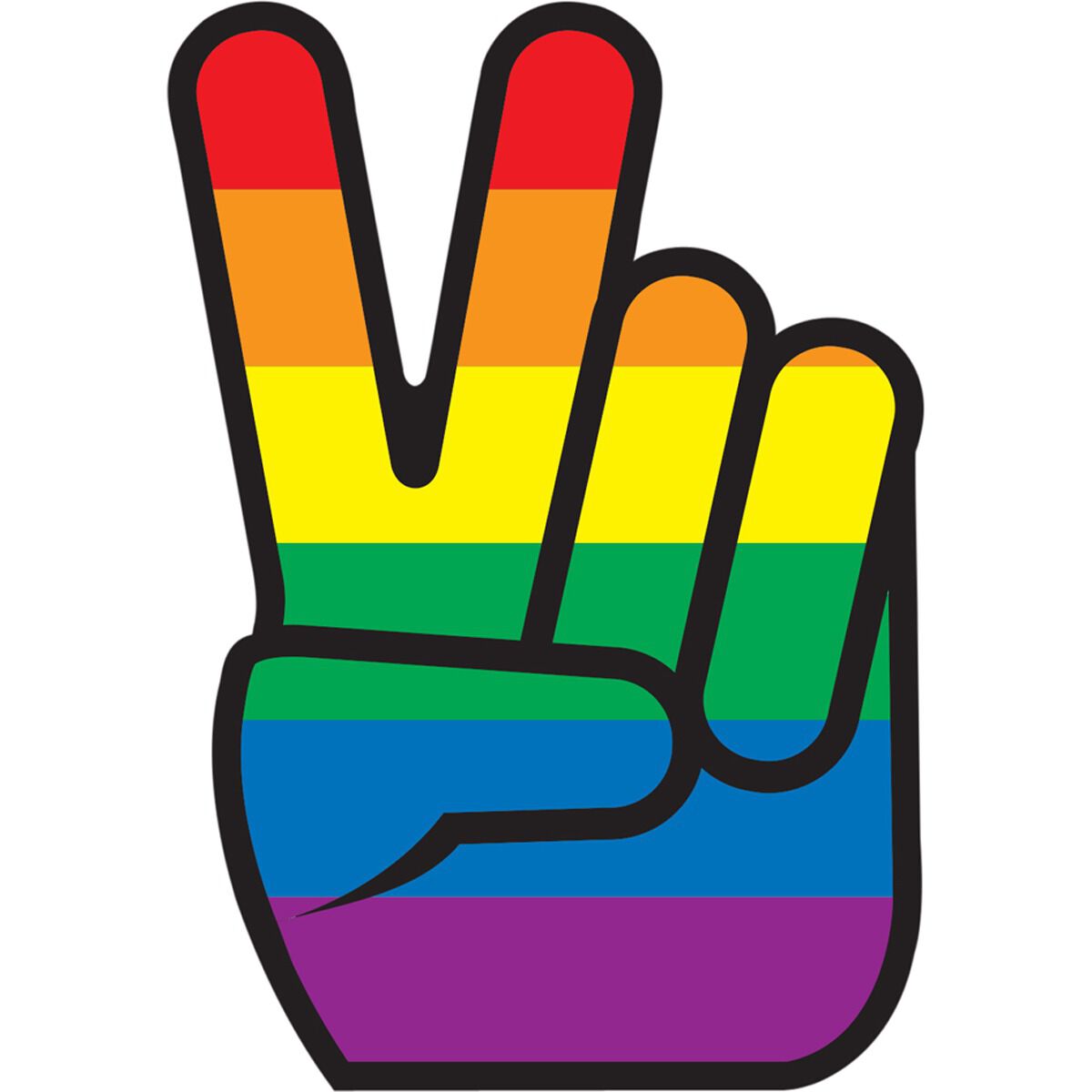 Sticker Peace Finger, Vinyl, , scanz_hi-res