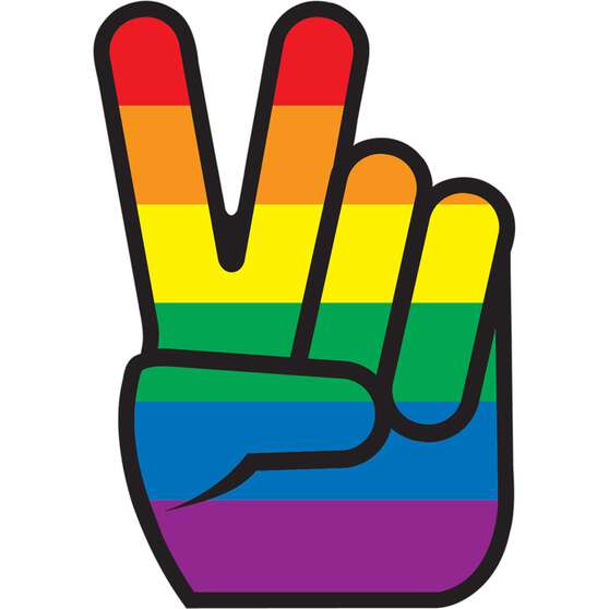 Sticker Peace Finger, Vinyl, , scanz_hi-res