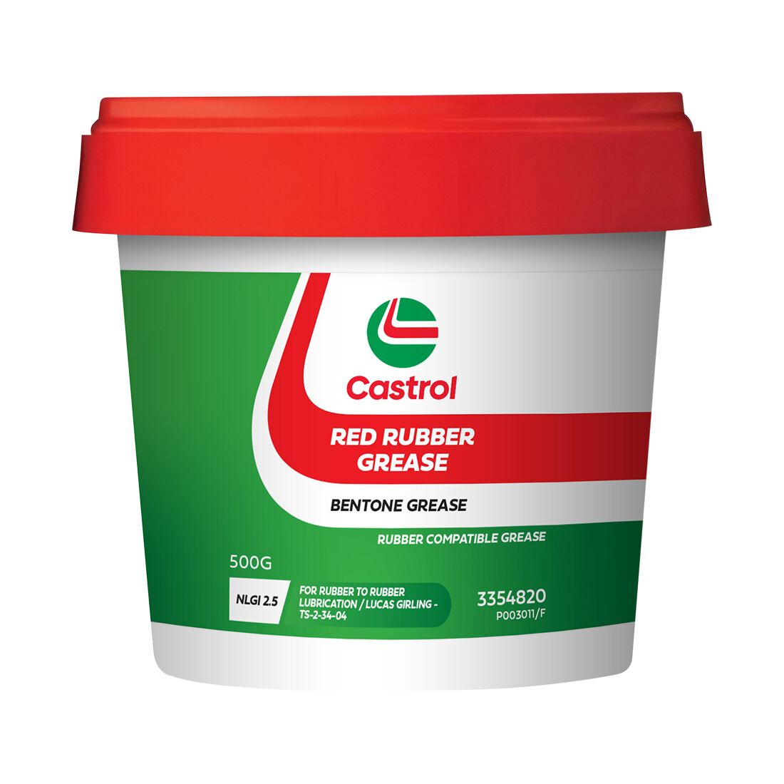 Castrol Grease Tub Red Rubber 500g, , scanz_hi-res