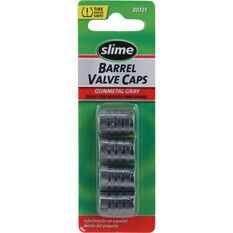 Slime Valve Caps - Barrel, Gunmetal, 4 Pack, , scanz_hi-res