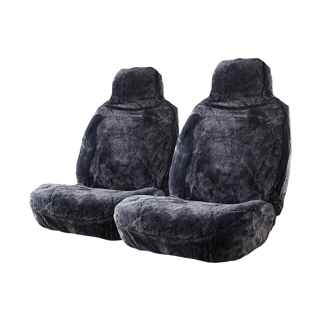 Gold CLOUDLUX Sheepskin Seat Covers - Slate Built-in Headrests Size 60 Airbag Compatible, , scanz_hi-res