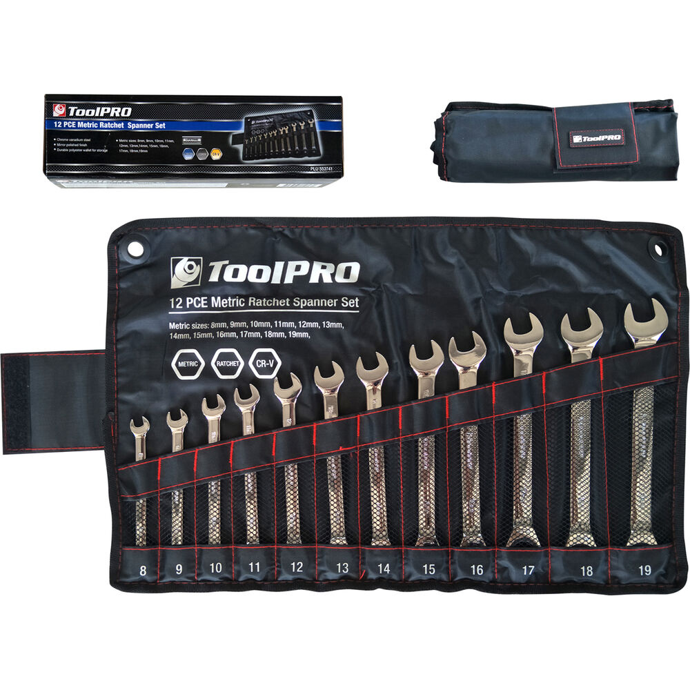 ToolPRO Ratchet Spanner Set Metric 12 Piece Supercheap Auto New Zealand