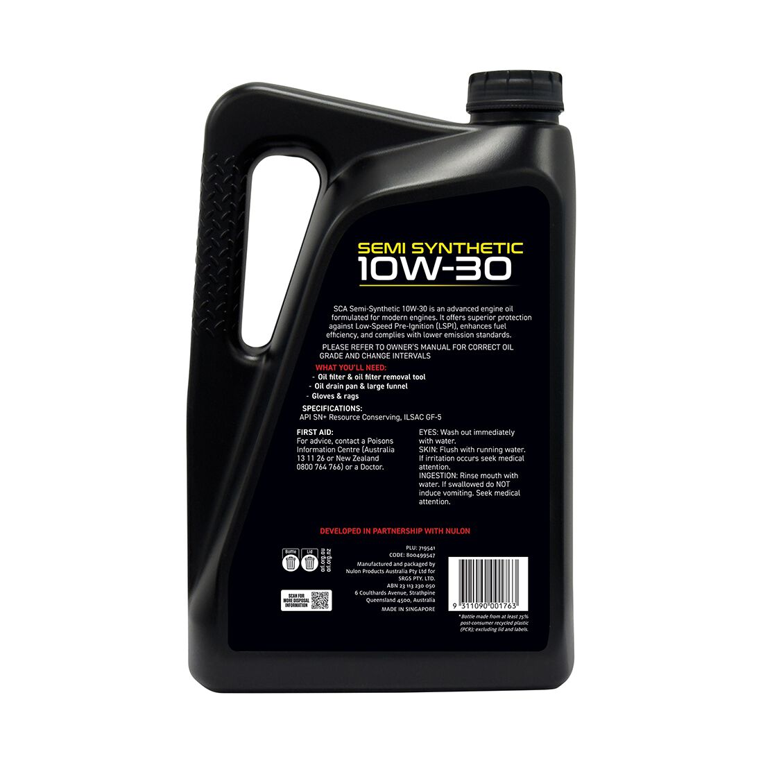 SCA Semi Synthetic Engine Oil 10W-30 5 Litre, , scanz_hi-res
