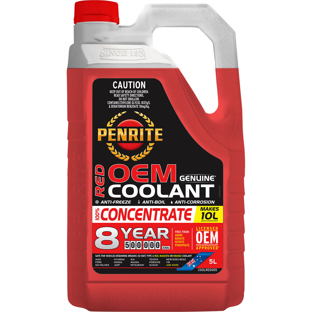 Penrite Red OEM Coolant Concentrate 5 Litre Supercheap Auto New Zealand