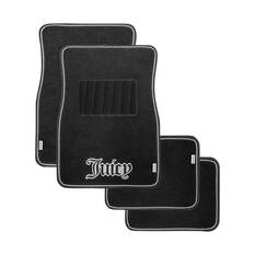Juicy Couture 4 Piece OG Big Bling Carpet Floor Mats - Black, , scanz_hi-res