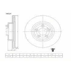 Bosch Disc Brake Rotor - Single, PBR2107, , scanz_hi-res