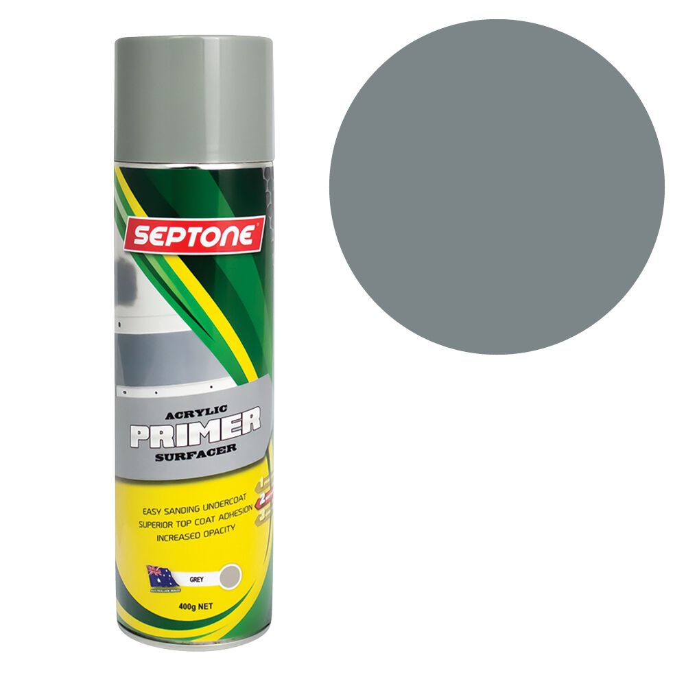 Septone&reg; Acrylic Primer Surfacer, Grey - 400g, , scanz_hi-res