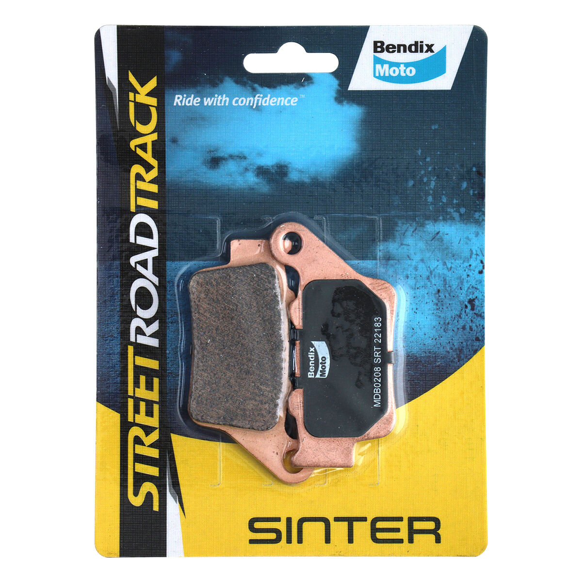 Bendix Street Road Track Motorcycle Disc Brake Pads - MDB0208-SRT, , scanz_hi-res