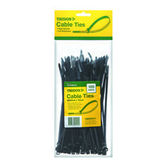 Tridon Cable Ties - Black, 200mm x 5mm, 100 Pack, , scanz_hi-res