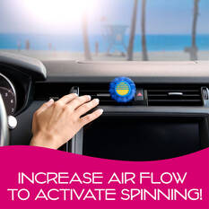 California Scents Novelty Sun Spinner Car Air Freshener Vent Clip, New Scent, , scanz_hi-res