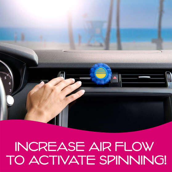 California Scents Novelty Sun Spinner Car Air Freshener Vent Clip, New Scent, , scanz_hi-res