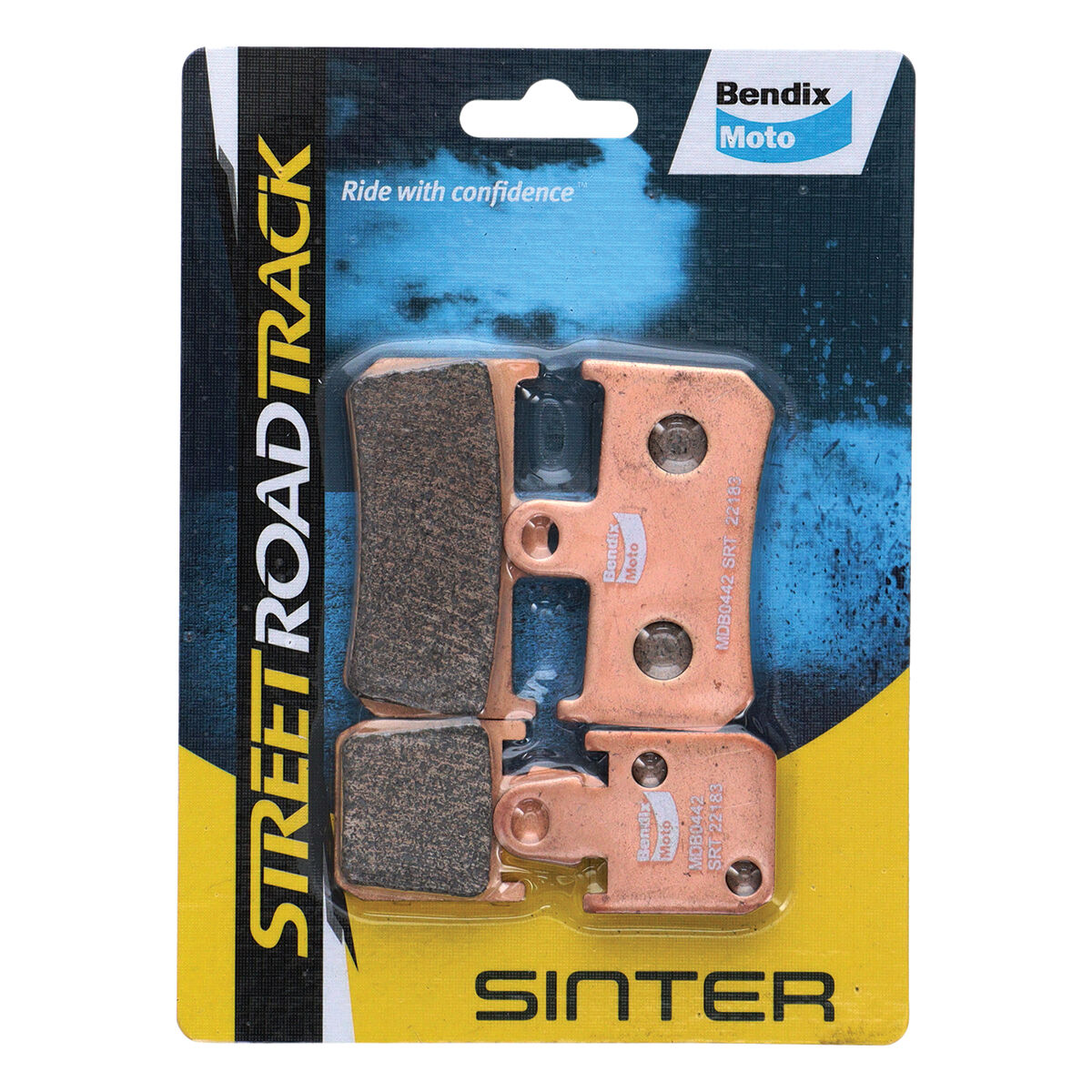 Bendix Street Road Track Motorcycle Disc Brake Pads - MDB0442-SRT, , scanz_hi-res
