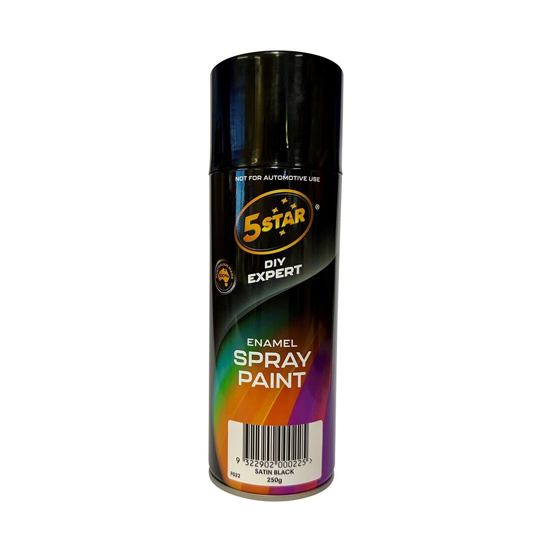 5 Star Enamel Spray Paint Satin Black 250g, , scanz_hi-res